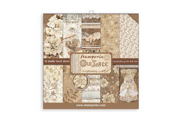 ΜΠΛΟΚ SCRAPBOOKING STAMPERIA 30,5Χ30,5CM 10Φ DOUBLE FACE - PLD LACE