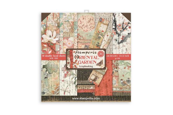 ΜΠΛΟΚ SCRAPBOOKING STAMPERIA 30,5Χ30,5CM 10Φ DOUBLE FACE - ORIENTAL GARDEN