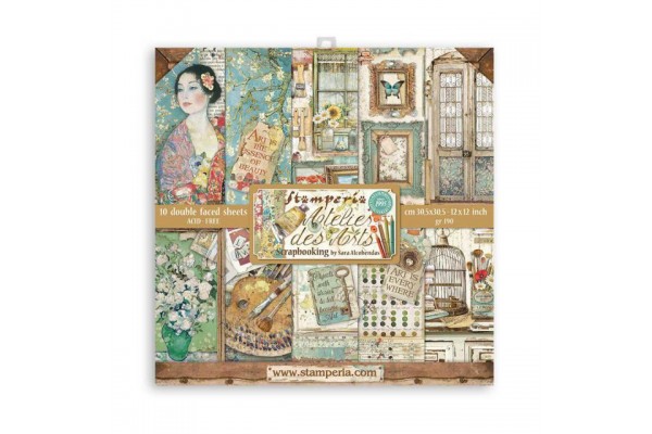 ΜΠΛΟΚ SCRAPBOOKING STAMPERIA 30,5Χ30,5CM 10Φ DOUBLE FACE - ATELIER DES ARTS