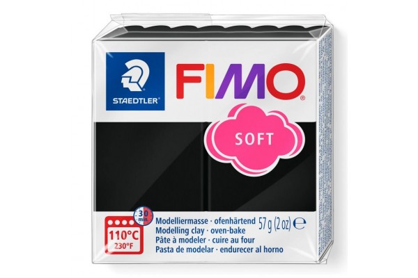 STAEDTLER ΠΗΛΟΣ FIMO SOFT 8020-9 Black 57g