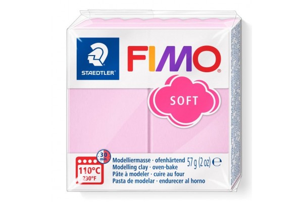 STAEDTLER ΠΗΛΟΣ FIMO SOFT 8020-205 Light Pink 57g