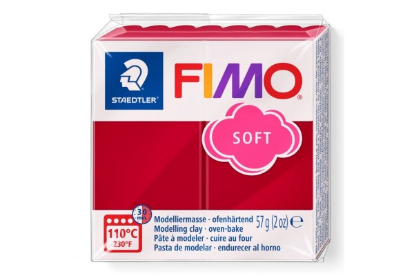 STAEDTLER ΠΗΛΟΣ FIMO SOFT 8020-26 Cherry Red 57g