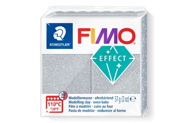 STAEDTLER ΠΗΛΟΣ FIMO EFFECT 8010-812 Glitter Silver 57g