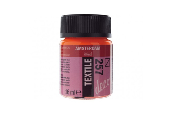 ΧΡΩΜΑ AMSTERDAM TEXTILE 257 REFLEX ORANCE 16ML