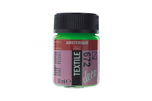 ΧΡΩΜΑ AMSTERDAM TEXTILE 672  REFLEX GREEN 16ML