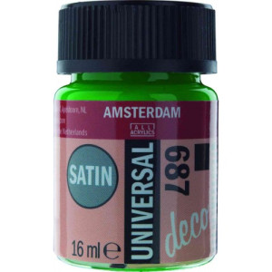 ΧΡΩΜΑ AMSTERDAM UNIVERSAL SATIN BRIGHT GREEN 687 16ML