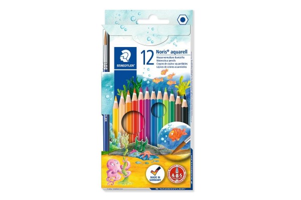 ΣΕΤ ΞΥΛΟΜΠΟΓΙΑΣ ΑΚΟΥΑΡΕΛΛΑΣ NORIS CLUB 144 10NC12 STAEDTLER 12ΤΕΜ+ΠΙΝΕΛΟ