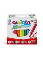 ΜΑΡΚΑΔΟΡΟΙ ΖΩΓΡΑΦΙΚΗΣ CARIOCA 24 ΧΡΩΜΑΤΑ JUMBO ΧΟΝΤΡΗ ΜΥΤΗ 6ΜΜ