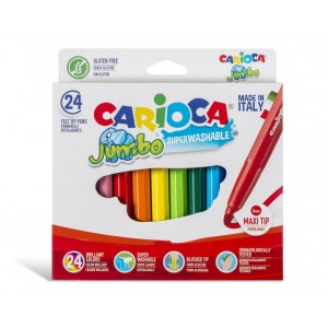 ΜΑΡΚΑΔΟΡΟΙ ΖΩΓΡΑΦΙΚΗΣ CARIOCA 24 ΧΡΩΜΑΤΑ JUMBO ΧΟΝΤΡΗ ΜΥΤΗ 6ΜΜ ΜΑΡΚΑΔΟΡΟΙ ΖΩΓΡΑΦΙΚΗΣ CARIOCA 24 ΧΡΩΜΑΤΑ JUMBO ΧΟΝΤΡΗ ΜΥΤΗ 6ΜΜ