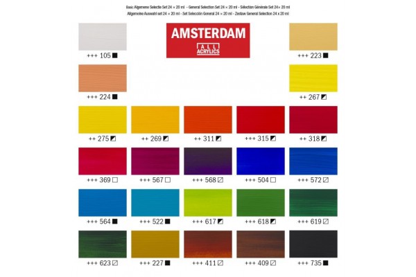 ΣΕΤ ΑΚΡΥΛΙΚΑ AMSTERDAM 24x20ml General selection set