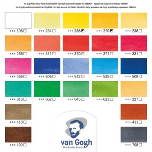 ΣΕΤ WATERCOLOUR  ΠΑΣΤΙΛΙΕΣ ΣΕ ΠΛΑΣΤΙΚΗ ΘΗΚΗ VAN GOGH 24ΤΕΜ General Selection