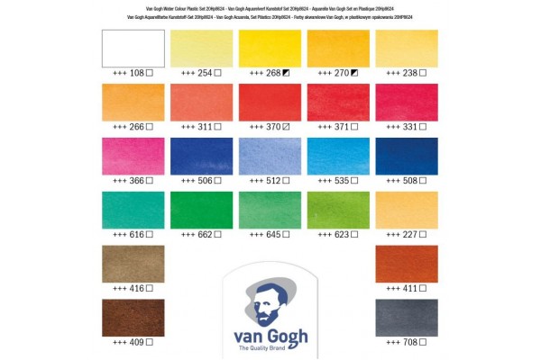 ΣΕΤ WATERCOLOUR  ΠΑΣΤΙΛΙΕΣ ΣΕ ΠΛΑΣΤΙΚΗ ΘΗΚΗ VAN GOGH 24ΤΕΜ General Selection