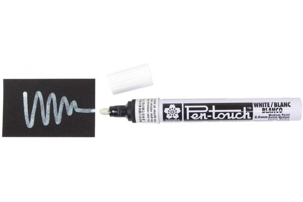 ΜΑΡΚΑΔΟΡΟΙ PEN-TOUCH ΑΣΠΡΟΙ MEDIUM 2,0ΜΜ