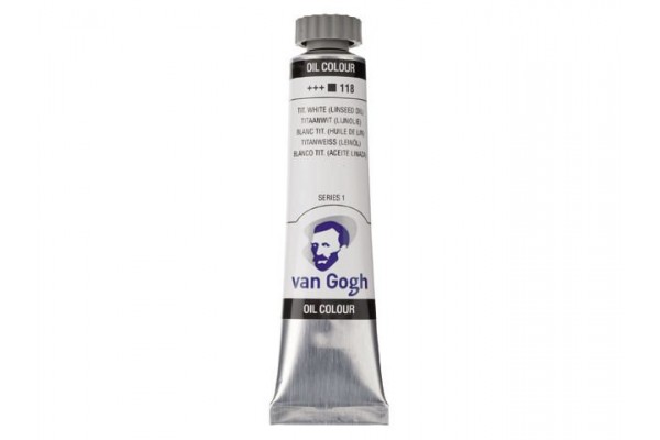 ΛΑΔΙΑ VAN GOGH 20ML S1 T.7 No. 118 Titanium White (Linseed Oil)