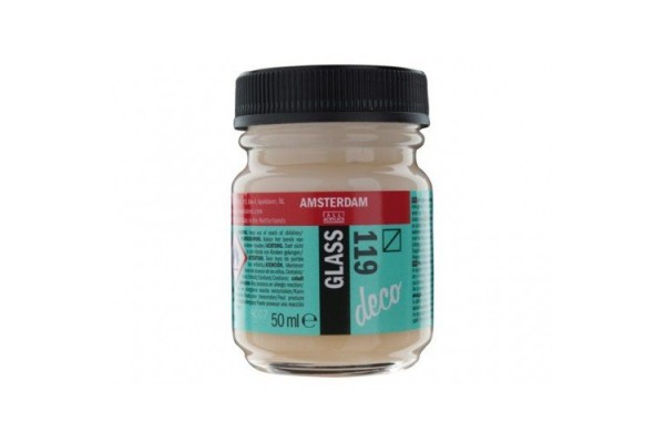 ΧΡΩΜΑ AMSTERDAM  GLASS 119 Transparent White 50ml
