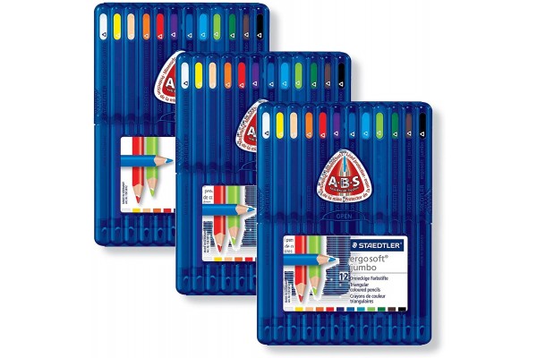 ΞΥΛΟΜΠΟΓΙΕΣ ΤΡΙΓΩΝΙΚΕΣ JUMBO ERGO SOFT 12TEM 158 SB12 STAEDTLER