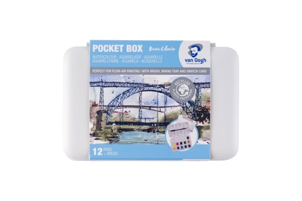 WATERCOLOUR  POCKET BOX VAN GOGH ΣΕ ΠΑΣΤΙΛΙΕΣ 12 ΤΕΜ Basic