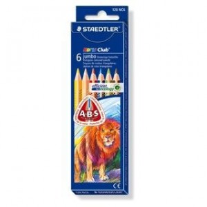 ΣΕΤ ΞΥΛΟΜΠΟΓΙΑ ΤΡΙΓΩΝΙΚΗ JUMBO NORIS CLUB 128 NC6 STAEDTLER 6ΤΕΜ