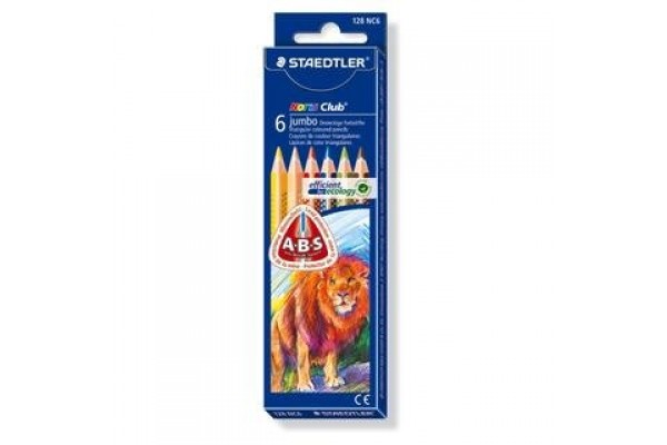 ΣΕΤ ΞΥΛΟΜΠΟΓΙΑ ΤΡΙΓΩΝΙΚΗ JUMBO NORIS CLUB 128 NC6 STAEDTLER 6ΤΕΜ