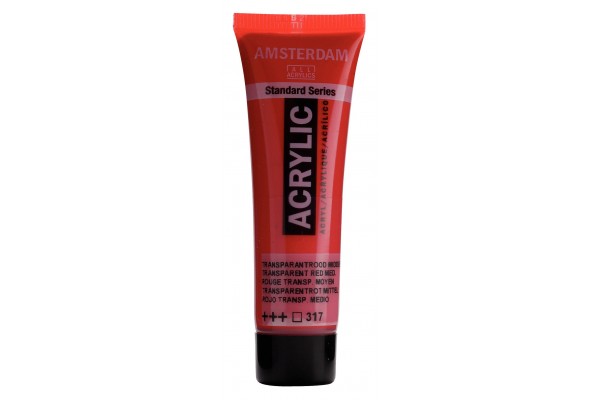 ΑΚΡΥΛΙΚΟ AMSTERDAM 20ml 317 Transp. Red Medium