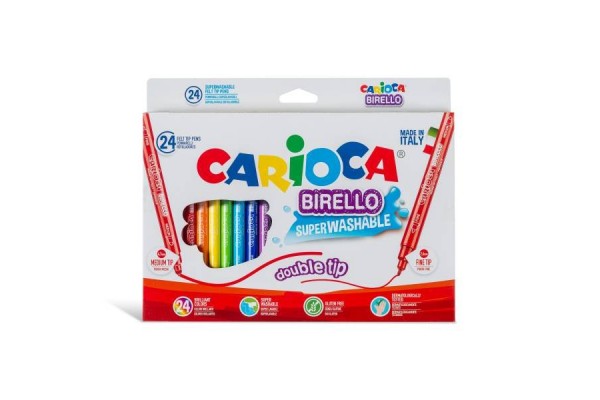 ΜΑΡΚΑΔΟΡΟΣ ΖΩΓΡΑΦΙΚΗΣ CARIOCA BIRELLO 24ΧΡΩΜΑΤΑ SUPERWASHABLE