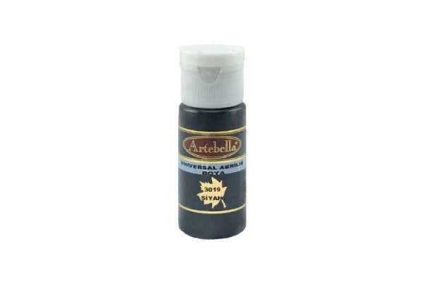 ΑΚΡΥΛΙΚΟ No 3019 ΜΑΥΡΟ 30CC  ARTEBELLA
