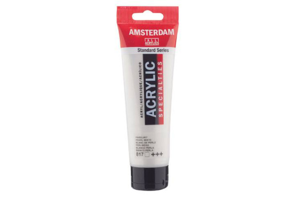 ΑΚΡΥΛΙΚΟ ΜΕΤΑΛΛΙΚΟ 120ML No 817 PEARL WHITE  AMSTERDAM