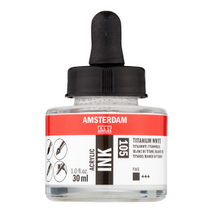 ΜΕΛΑΝΙ INK AMSTERDAM 105 30ML TITANIUM WHITE