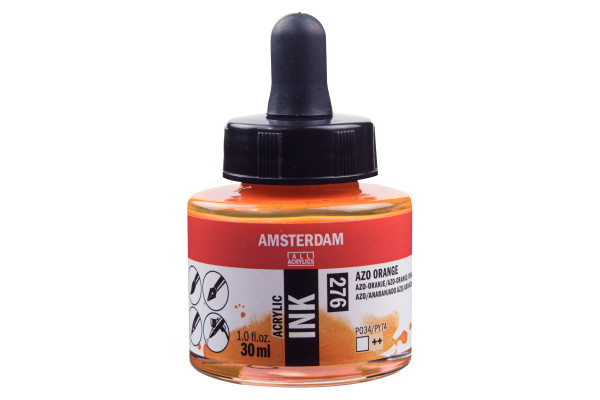 ΜΕΛΑΝΙ INK AMSTERDAM 276 30ML AZO ORANGE