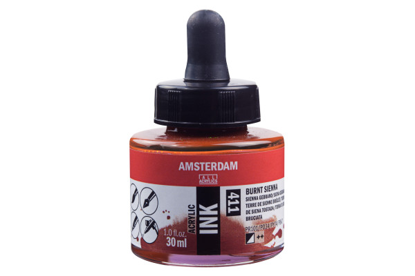 ΜΕΛΑΝΙ INK AMSTERDAM 411 30ML BURNT SIENNA