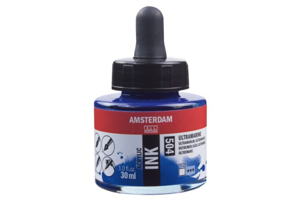 ΜΕΛΑΝΙ INK AMSTERDAM 504 30ML ULTRAMARINE