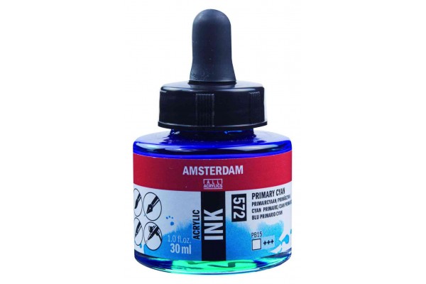 ΜΕΛΑΝΙ INK AMSTERDAM 572 30ML PRIM. CYAN