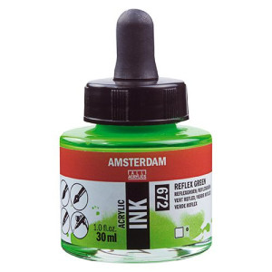 ΜΕΛΑΝΙ INK AMSTERDAM 672 30ML REFLEX GREEN