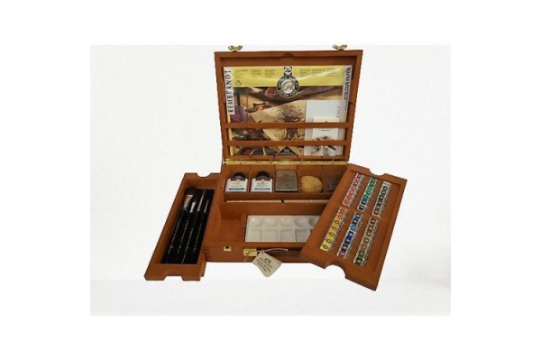 ΣΥΛΛΕΚΤΙΚΟ ΞΥΛΙΝΟ ΚΟΥΤΙ WATERCOLOUR 42 PANS & ACCESSORIES REMBRANDT