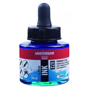 ΜΕΛΑΝΙ INK AMSTERDAM 30ml 572 PRIMARY CYAN ΜΕΛΑΝΙ INK AMSTERDAM 30ml 572 PRIMARY CYAN