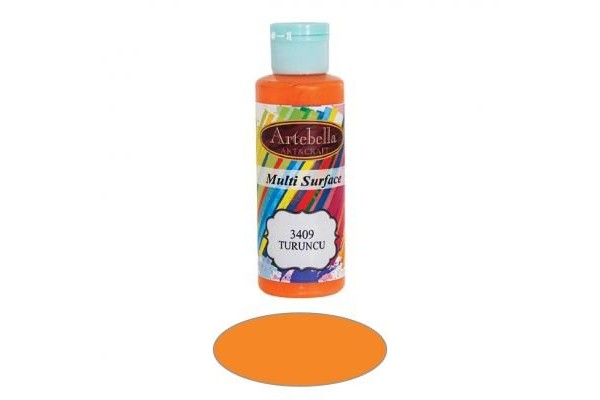 ΑΚΡΥΛΙΚΟ MULTISURFACE No 3409 ΠΟΡΤΟΚΑΛΙ 130CC ARTEBELLA