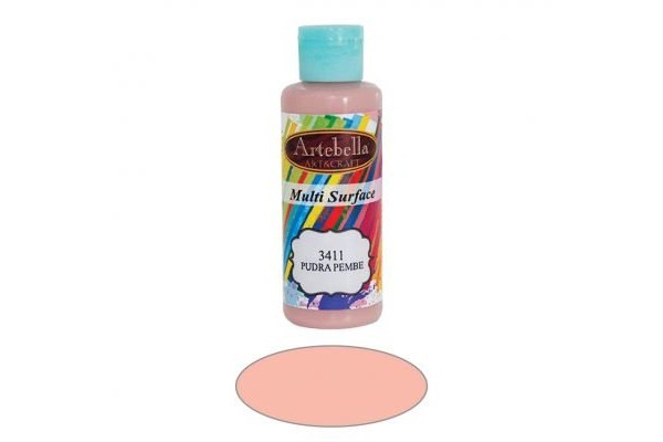 ΑΚΡΥΛΙΚΟ MULTISURFACE No 3411 ΡΟΖ ΠΟΥΔΡΑΣ 130CC ARTEBELLA