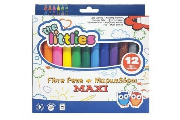 ΜΑΡΚΑΔΟΡΟΙ ΖΩΓΡΑΦΙΚΗΣ ΧΟΝΤΡΟΙ 12ΧΡΩΜΑΤΑ  LITTLIES