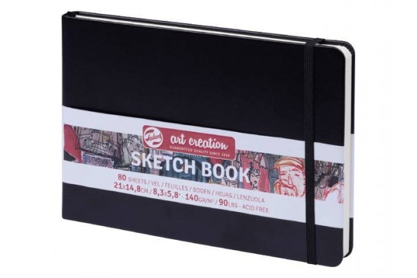 ΜΠΛΟΚ ΣΧΕΔΙΟΥ 15x21 Black ΠΛΑΓΙΟ ΜΕ ΛΑΣΤΙΧΟ ART CREATION 140g 80 ΦΥΛΛΑ