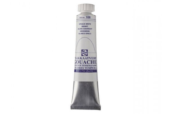 GOUACHE ΤΕΜΠΕΡΑ 20ml 106 Opaque White Extra  ROYAL TALENS