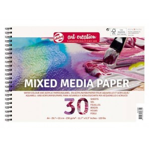 ΜΠΛΟΚ ΣΠΙΡΑΛ MIXED MEDIA PAPER A4 250g 30 ΦΥΛΛΑ ART CREATION ΜΠΛΟΚ ΣΠΙΡΑΛ MIXED MEDIA PAPER A4 250g 30 ΦΥΛΛΑ ART CREATION