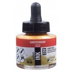 ΜΕΛΑΝΙ INK AMSTERDAM 30ml 802 LIGHT GOLD ΜΕΛΑΝΙ INK AMSTERDAM 30ml 802 LIGHT GOLD
