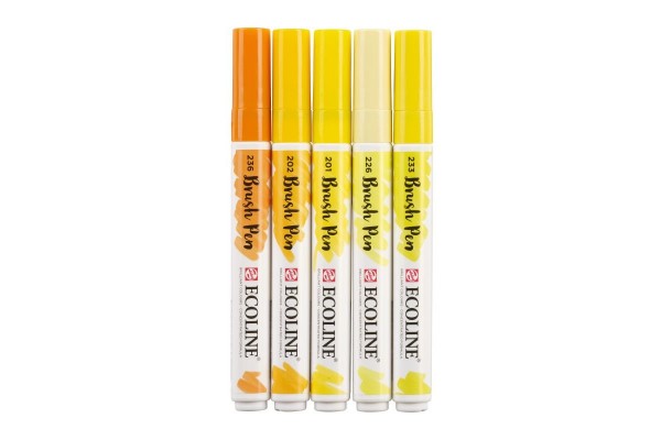 ECOLINE BRUSHPEN ROYAL TALENS ΣΕΤ 5TEM Yellow