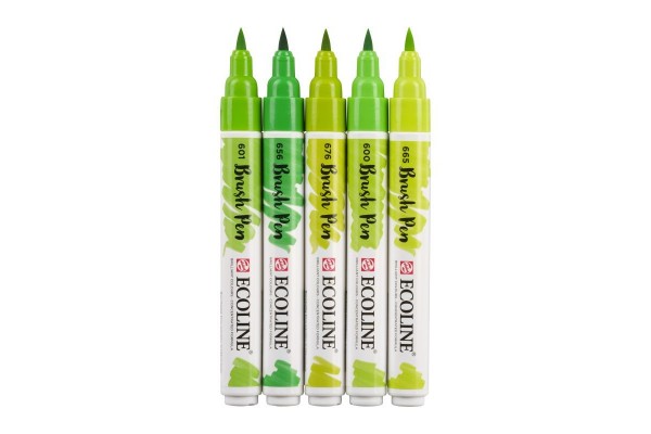 ECOLINE BRUSHPEN ROYAL TALENS ΣΕΤ 5TEM Green