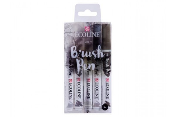 ECOLINE BRUSHPEN ROYAL TALENS ΣΕΤ 5TEM Grey