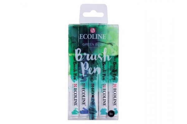 ECOLINE BRUSHPEN ROYAL TALENS ΣΕΤ 5TEM Green Blue