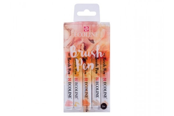 ECOLINE BRUSHPEN ROYAL TALENS ΣΕΤ 5TEM Beige Pink