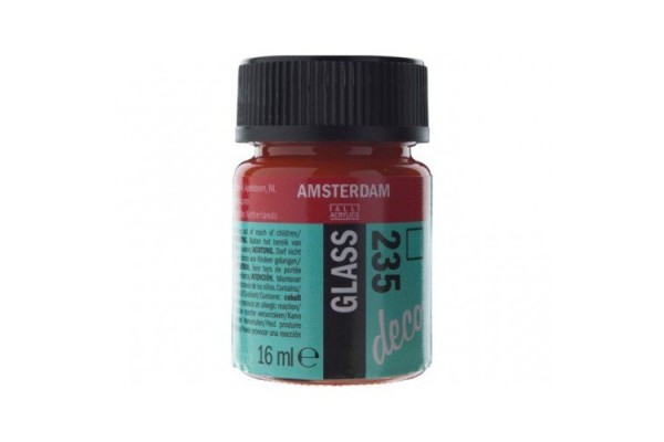 ΧΡΩΜΑ AMSTERDAM GLASS 235 Orange 16ml