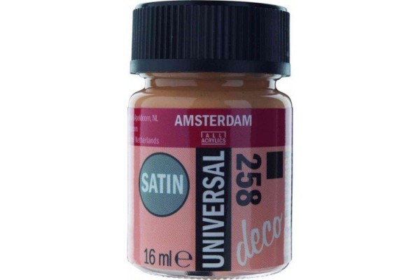 ΧΡΩΜΑ AMSTERDAM UNIVERSAL SATIN APRICOT 258 16ml