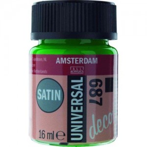 ΧΡΩΜΑ AMSTERDAM UNIVERSAL SATIN BRIGHT GREEN 687 16ml